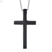 2017 design de mode en acier inoxydable noir jérusalem croix pendentif pour les hommes